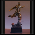 Soccer Player - Large Antique Bronze Resin - 7"W x 14.5"H